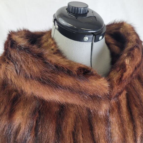 1950s Larchmont Furriers Mink Fur Stole Wrap Shawl - Picture 2 of 9